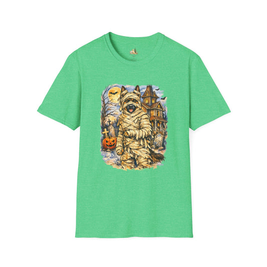 Unisex Mummy German Shepherd Halloween T-Shirt - What Tails Lurk Behind The Pines Collection