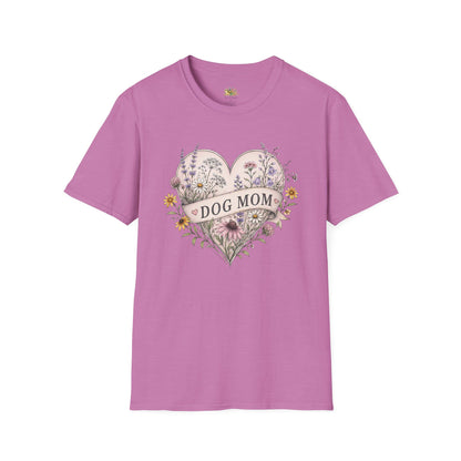 Dog Mom Floral Heart T-Shirt