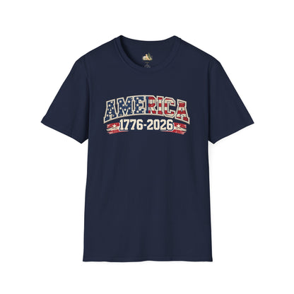Unisex America 1776-2026 Patriotic Tee (Light Weight, Ultra Soft Tee)