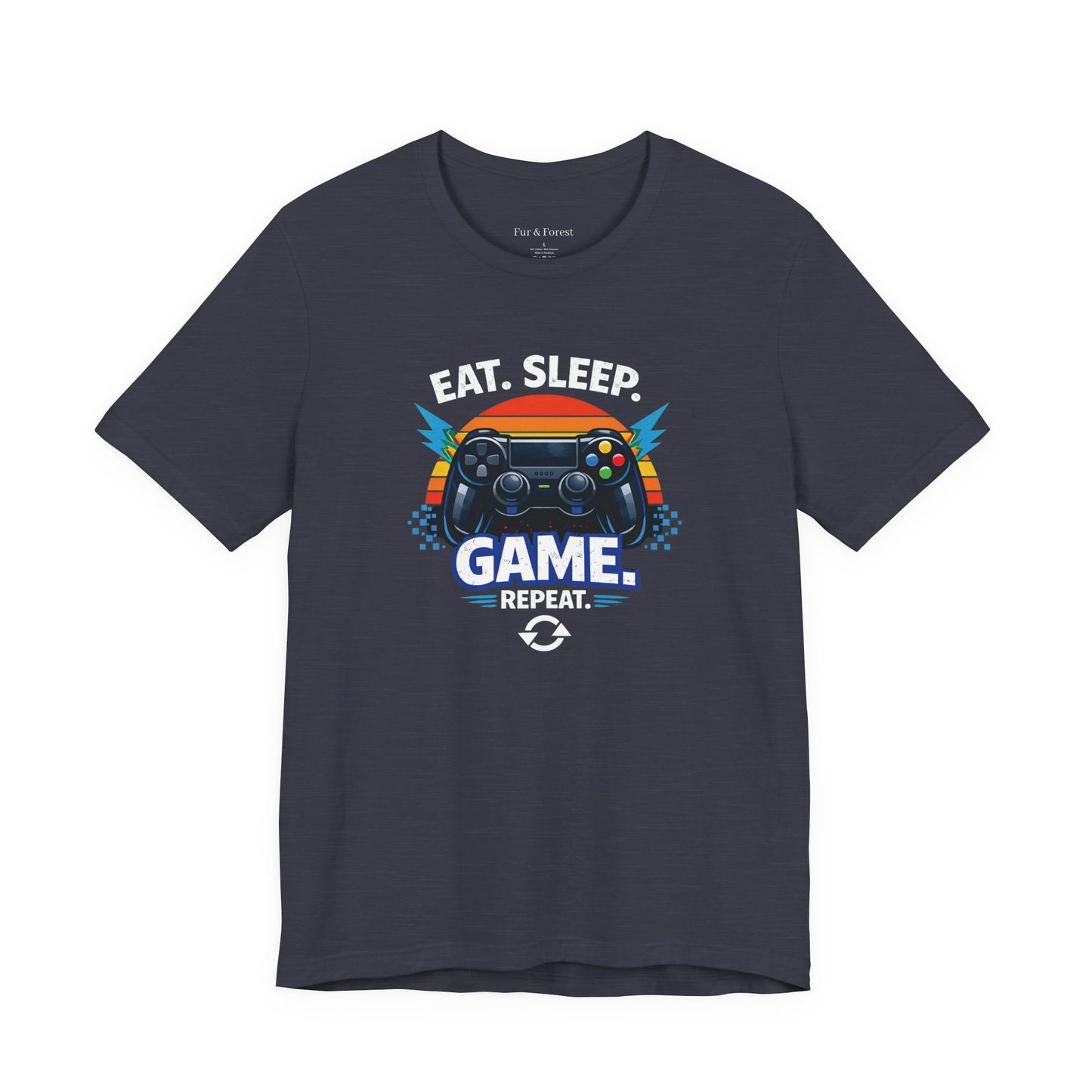 Gaming Controller Graphic Tee — "GAME" Retro Sunset Video Game T-Shirt