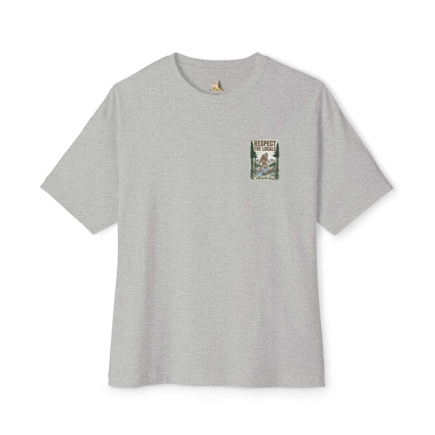 Respect The Locals T-Shirt — Bigfoot Trail Graphic Tee (Boxy Oversized Tee)