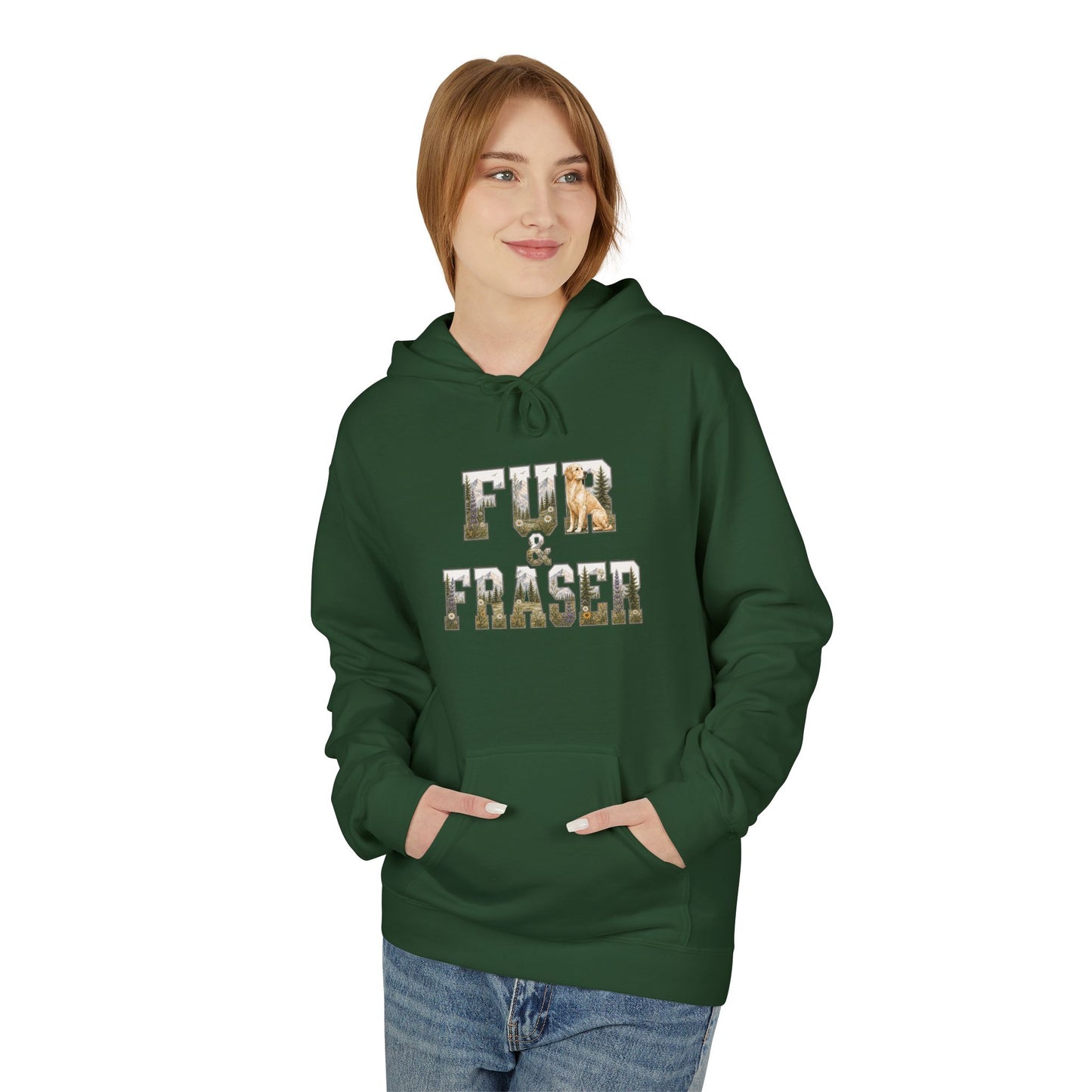 Fur & Fraser Floral Logo Hoodie — Cozy Pet Lover Pullover