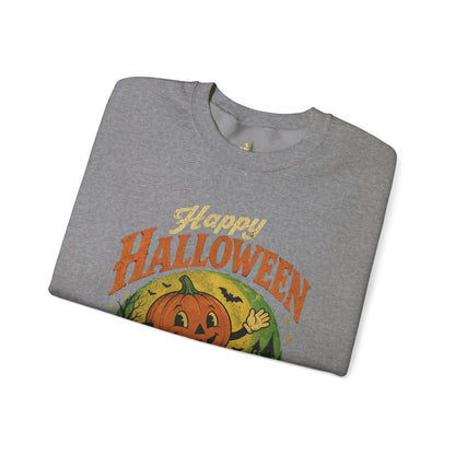 Unisex Happy Halloween Pumpkin Crewneck Sweatshirt