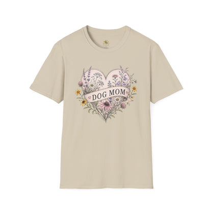 Dog Mom Floral Heart T-Shirt