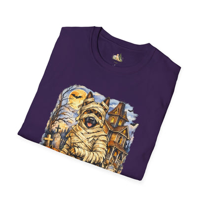 Unisex Mummy German Shepherd Halloween T-Shirt - What Tails Lurk Behind The Pines Collection