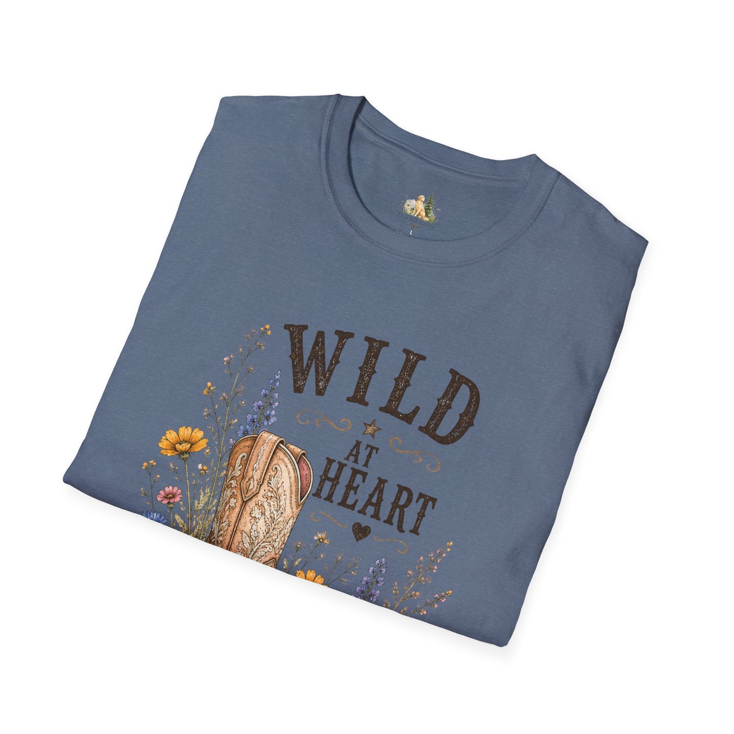 Wild at Heart Cowboy Boot T-Shirt – Floral Western Graphic Tee (Light Weight, Ultra Soft Tee)