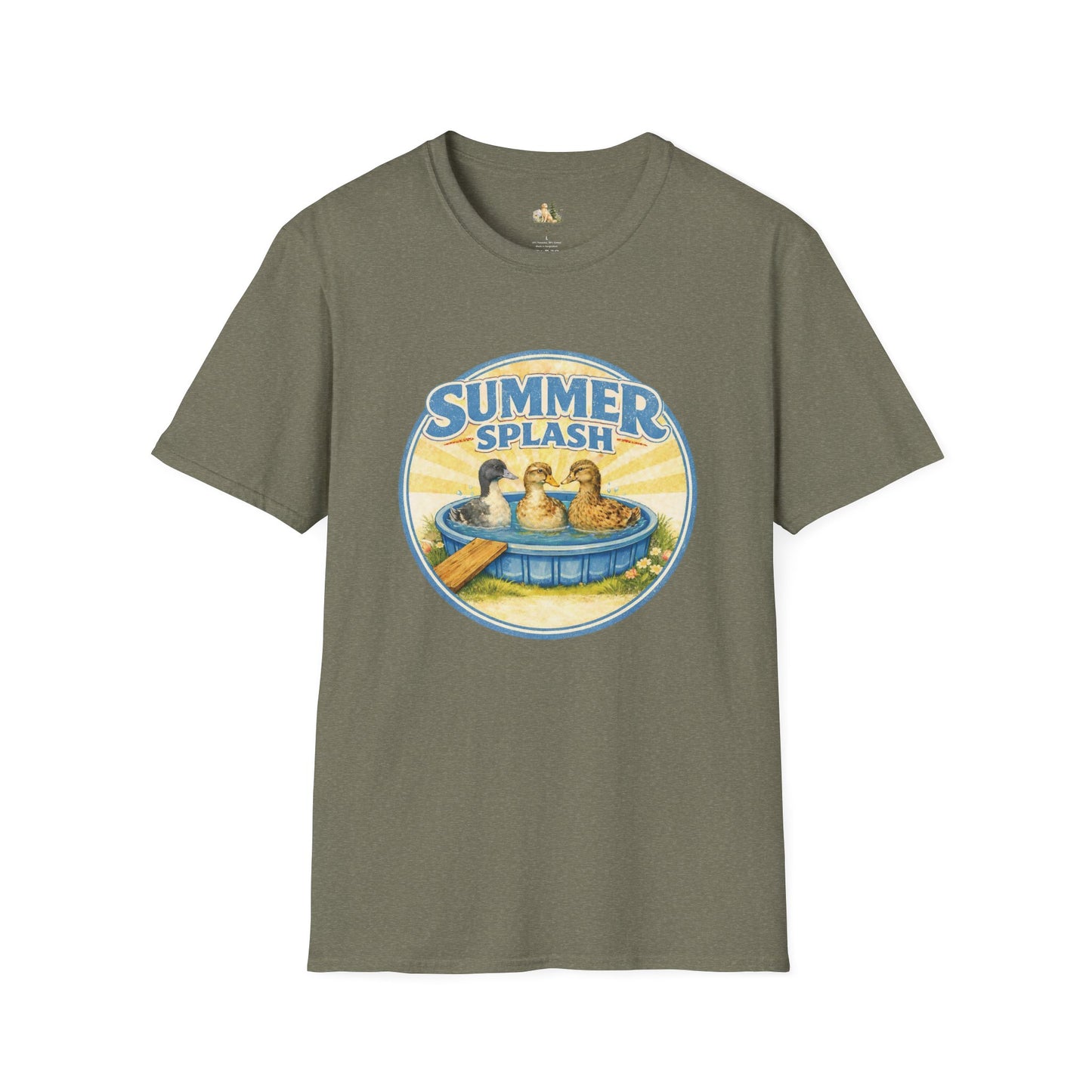 Unisex Summer Splash Tee — Vintage Ducklings Graphic T‑Shirt (Light Weight, Ultra Soft Tee)