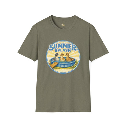 Unisex Summer Splash Tee — Vintage Ducklings Graphic T‑Shirt (Light Weight, Ultra Soft Tee)