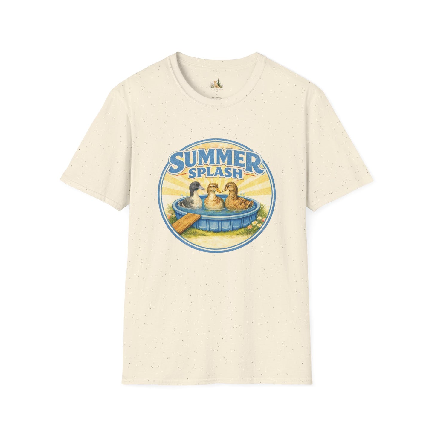 Unisex Summer Splash Tee — Vintage Ducklings Graphic T‑Shirt (Light Weight, Ultra Soft Tee)