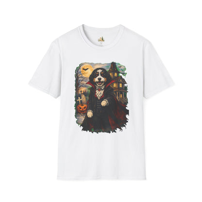 Unisex Halloween Bernese Mountain Dog Costume Tee – What Tails Lurks Behind The Pines Collection