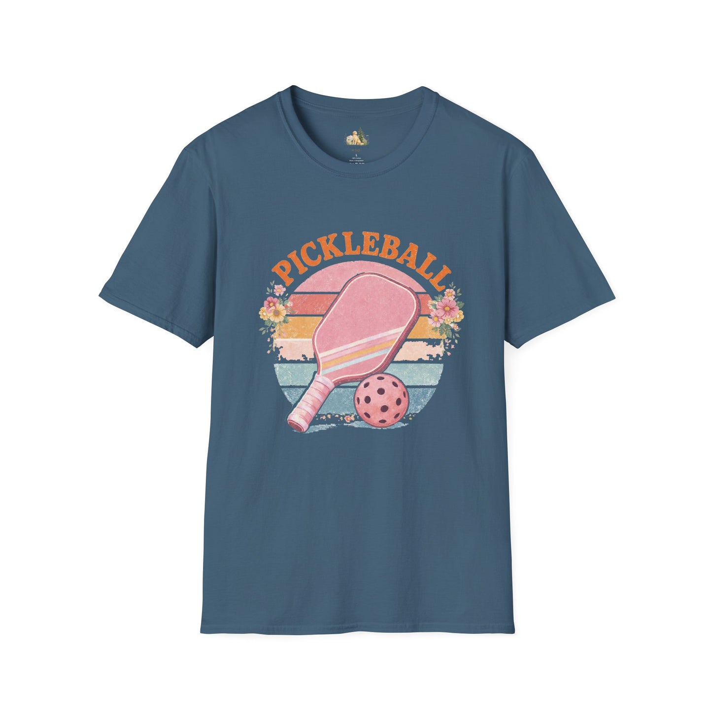 Pickleball Retro Paddle T‑Shirt — Vintage Floral Pickleball Tee Light Weight, Ultra Soft Tee