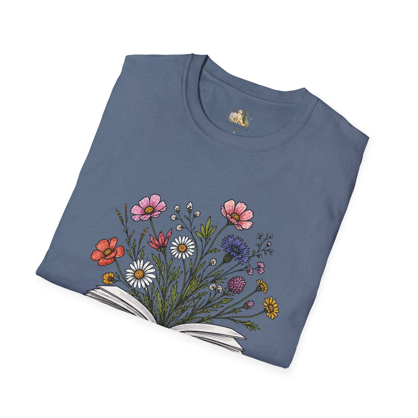 Floral Book Tee — “Just One More Chapter” Graphic T-Shirt