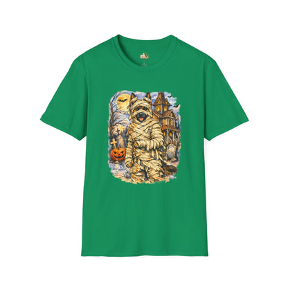 Unisex Mummy German Shepherd Halloween T-Shirt - What Tails Lurk Behind The Pines Collection