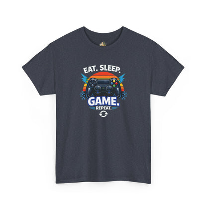 Gaming Controller Graphic Tee — "GAME" Retro Sunset Video Game T-Shirt (Heavy Weight Tee)