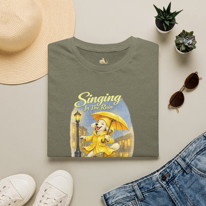 T-Shirt — Singing in the Rain Vintage Raincoat Umbrella Design