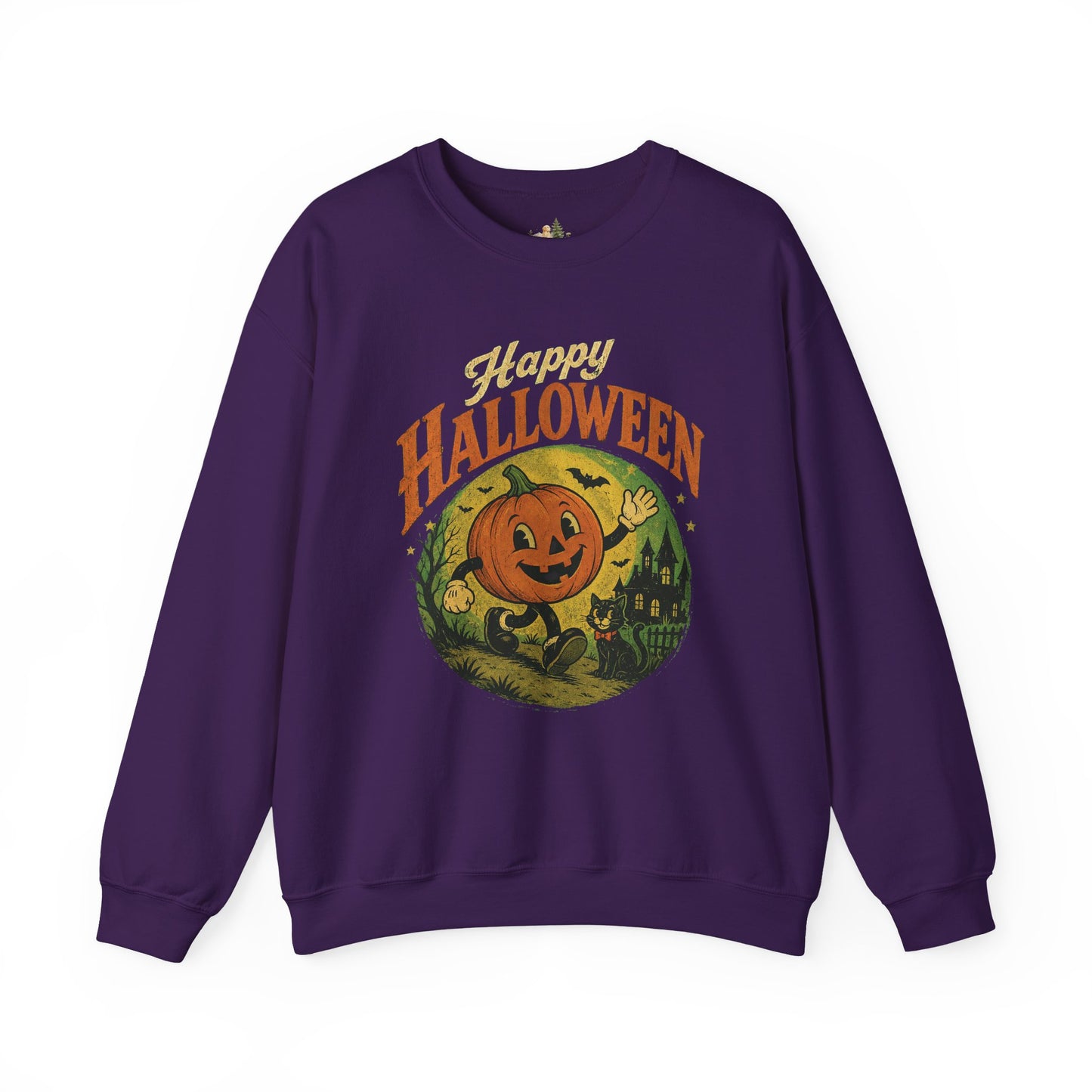 Unisex Happy Halloween Pumpkin Crewneck Sweatshirt