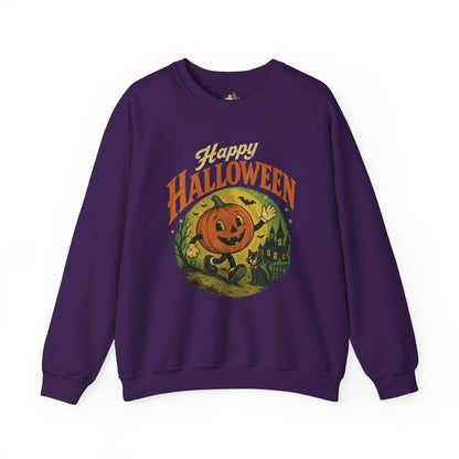 Unisex Happy Halloween Pumpkin Crewneck Sweatshirt