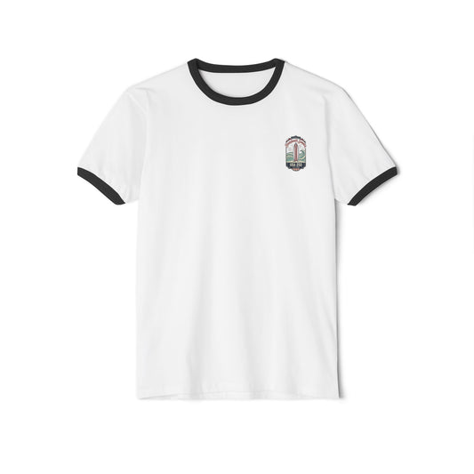 Boardwalk Summer Surf T-Shirt — Retro Surfboard & Waves Graphic