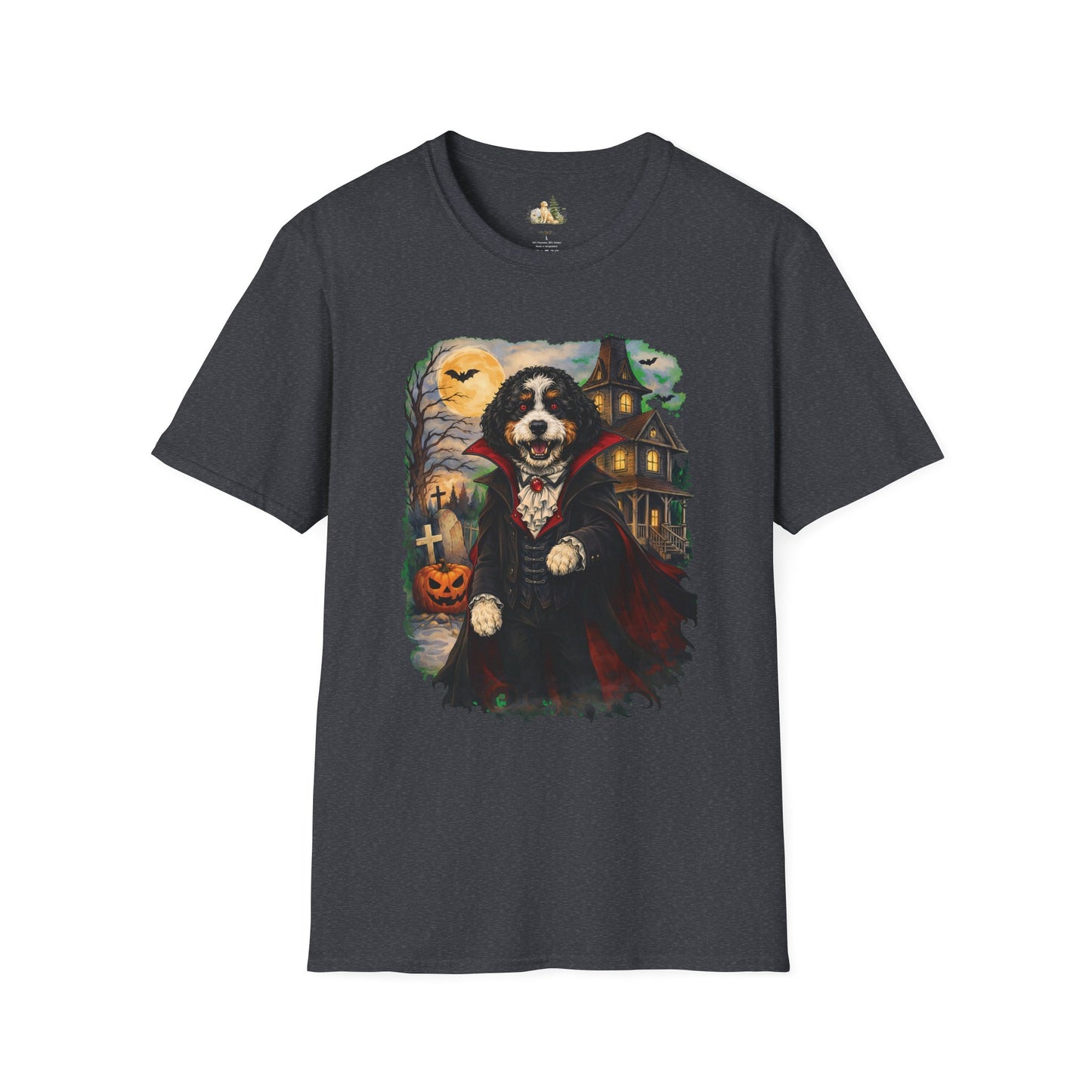 Unisex Halloween Bernese Mountain Dog Costume Tee – What Tails Lurks Behind The Pines Collection