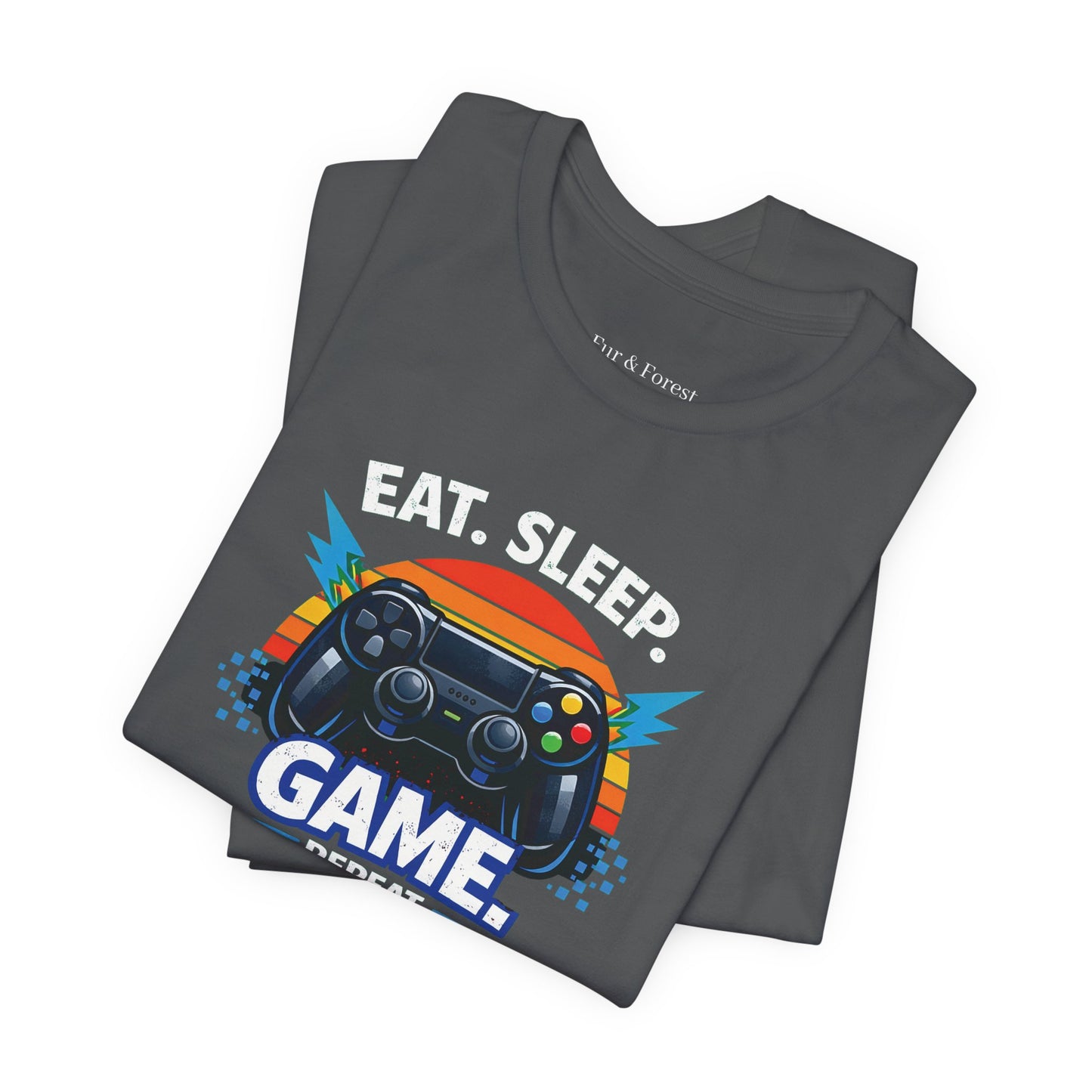 Gaming Controller Graphic Tee — "GAME" Retro Sunset Video Game T-Shirt