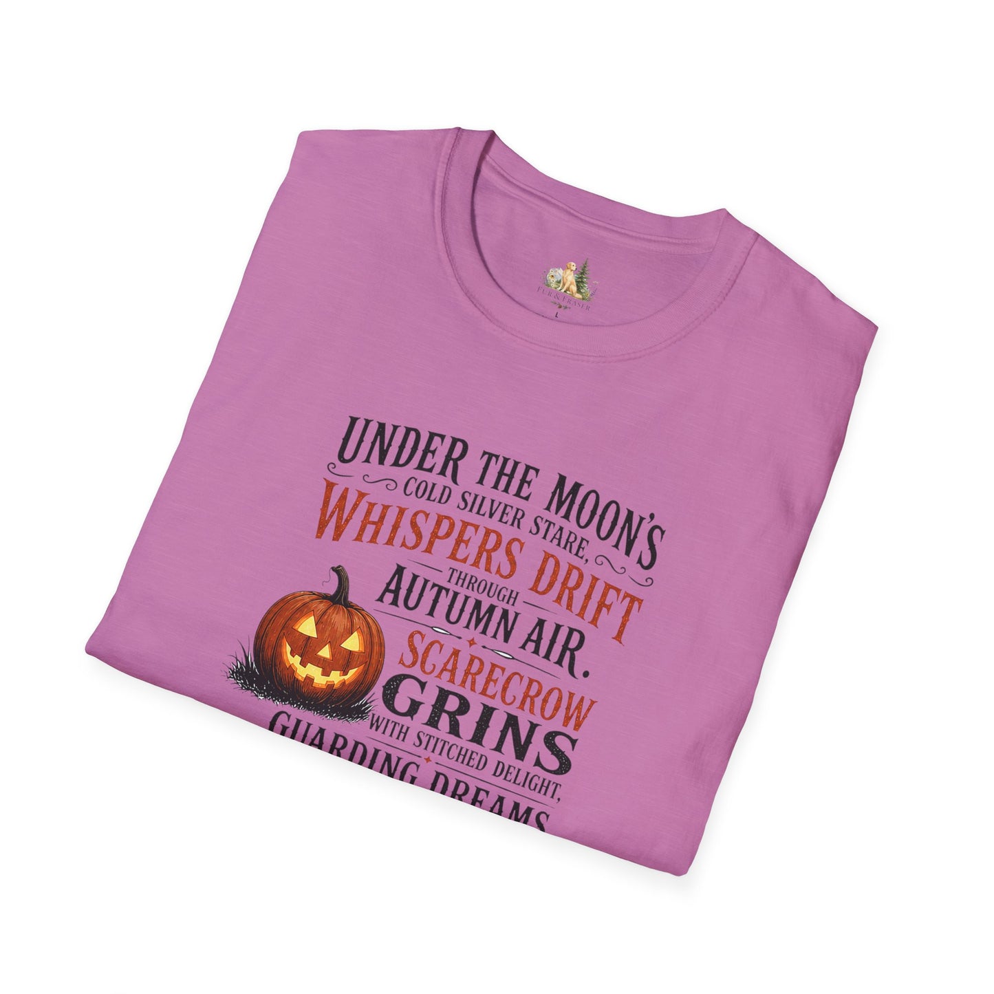 Halloween Pumpkin Poem T-Shirt — 'Under the Moon's Whispers Drift' Autumn Tee