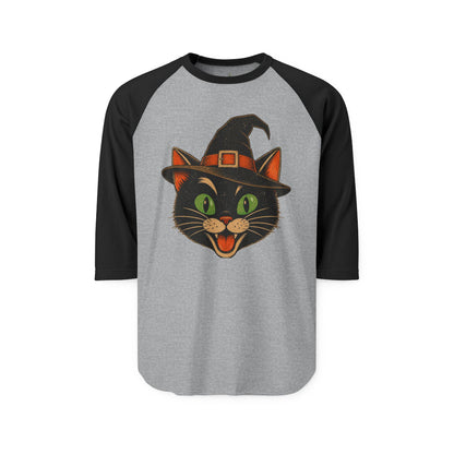 Halloween Black Cat Raglan Shirt