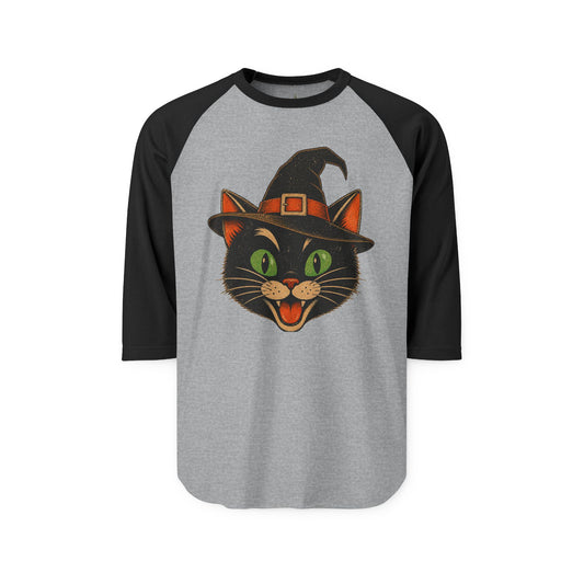 Halloween Black Cat Raglan Shirt