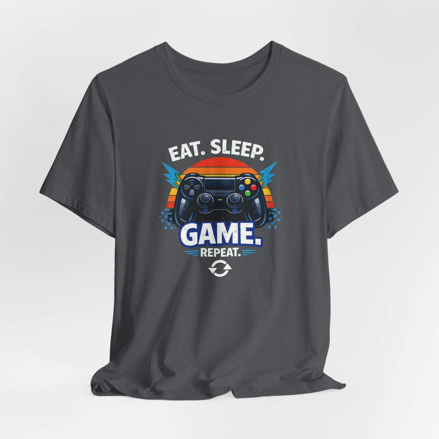Gaming Controller Graphic Tee — "GAME" Retro Sunset Video Game T-Shirt