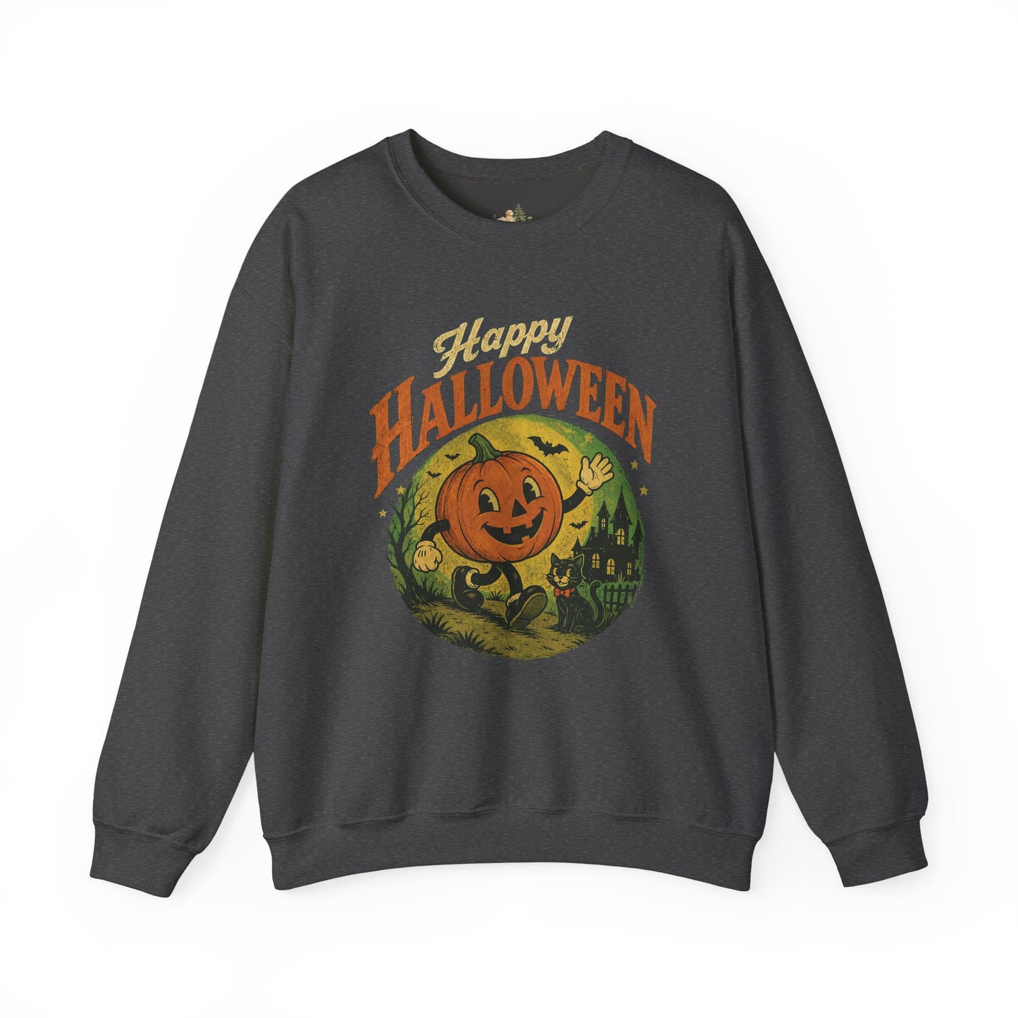 Unisex Happy Halloween Pumpkin Crewneck Sweatshirt