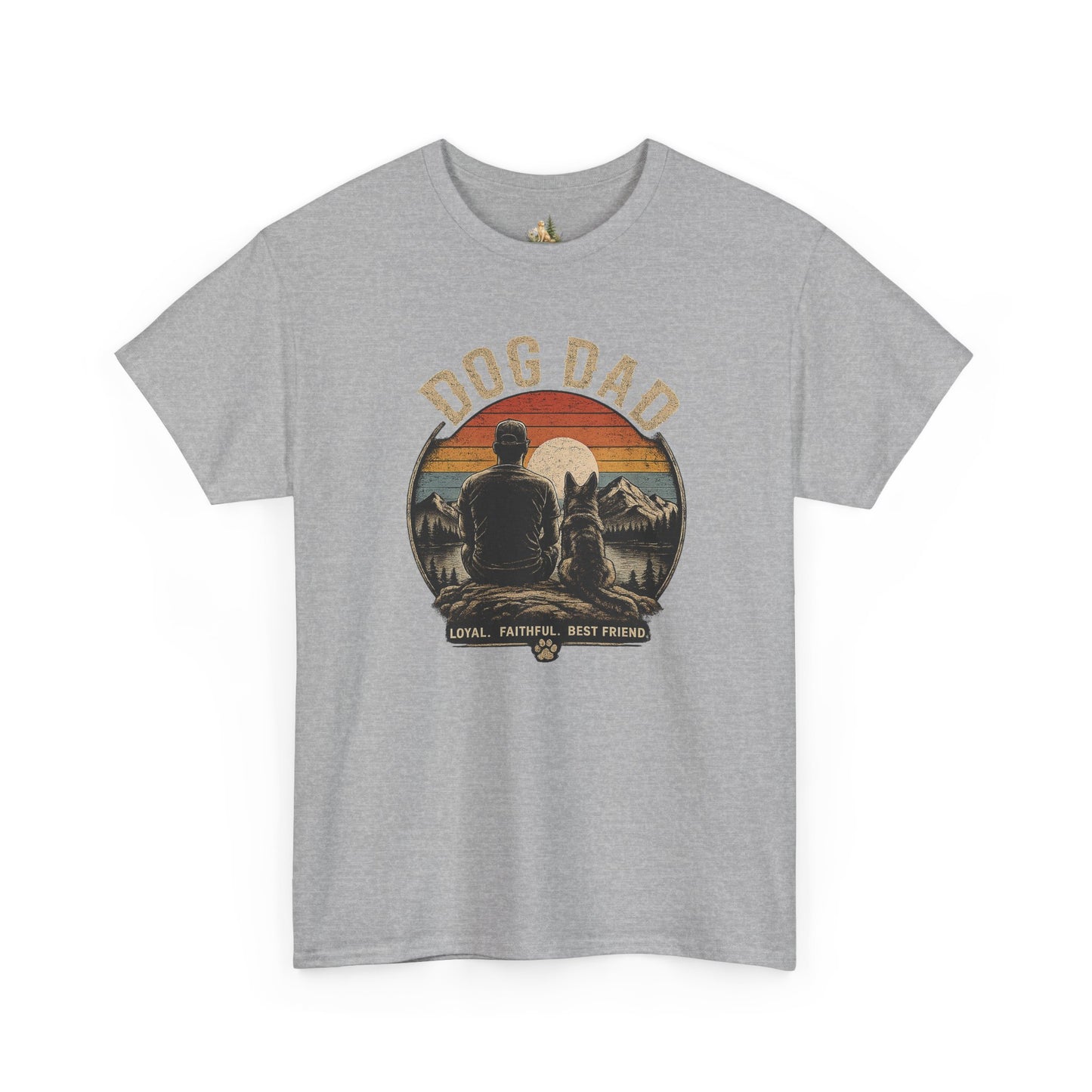 Dog Dad T-Shirt – Vintage "Loyal. Faithful. Best Friend." Graphic Tee for Dog Lovers