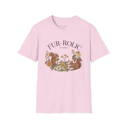 T-Shirt — "FUR-ROLIC" Squirrel Graphic Tee (Est. 2022) — Whimsical Nature Lover Shirt