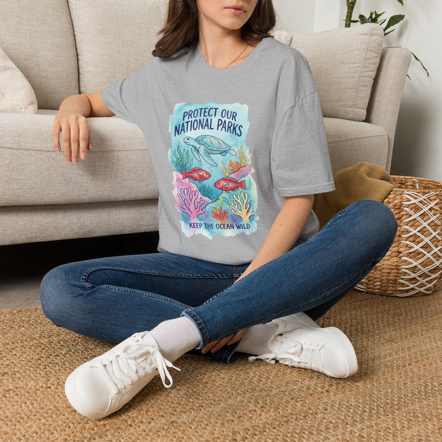 Protect Our National Parks Turtle Tee — Keep the Ocean Wild Conservation T-Shirt