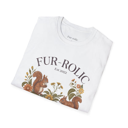 T-Shirt — "FUR-ROLIC" Squirrel Graphic Tee (Est. 2022) — Whimsical Nature Lover Shirt