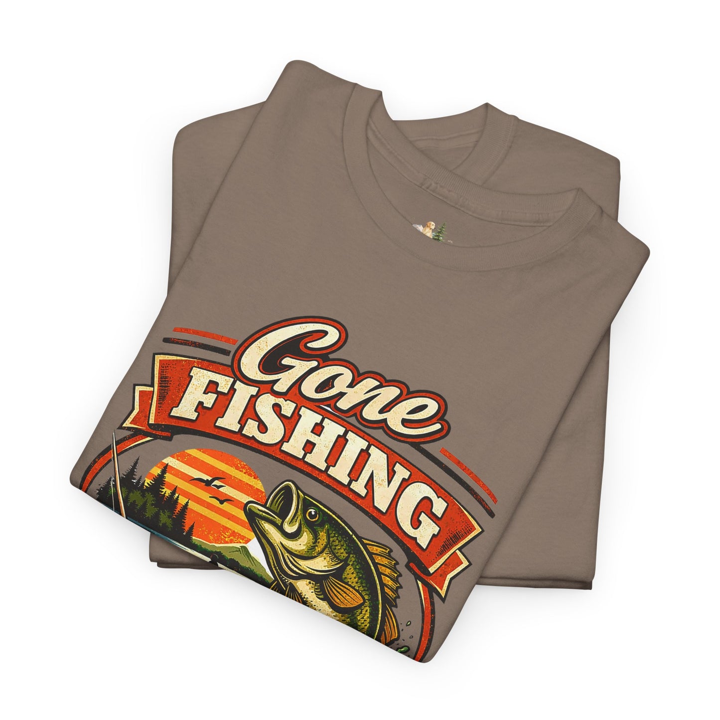 Gone Fishing Graphic Tee — "Gone Fishing, Catch You Later" Fishing T-Shirt (Heavy Weight Tee)
