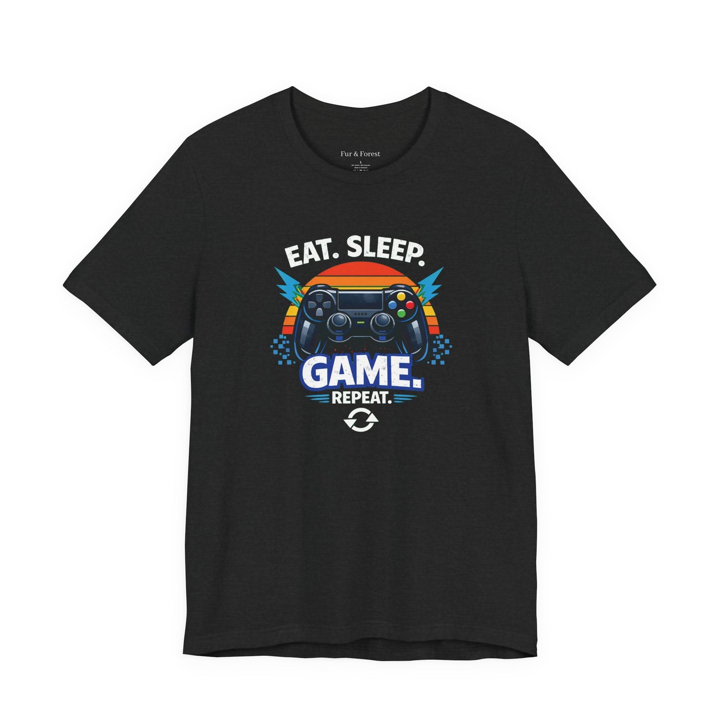 Gaming Controller Graphic Tee — "GAME" Retro Sunset Video Game T-Shirt