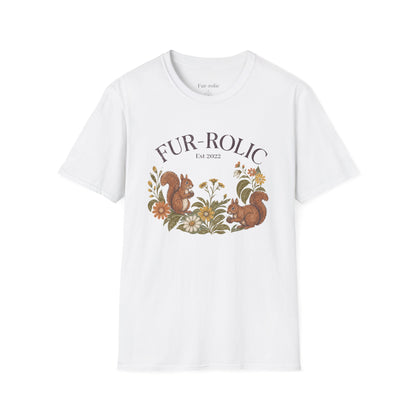 T-Shirt — "FUR-ROLIC" Squirrel Graphic Tee (Est. 2022) — Whimsical Nature Lover Shirt