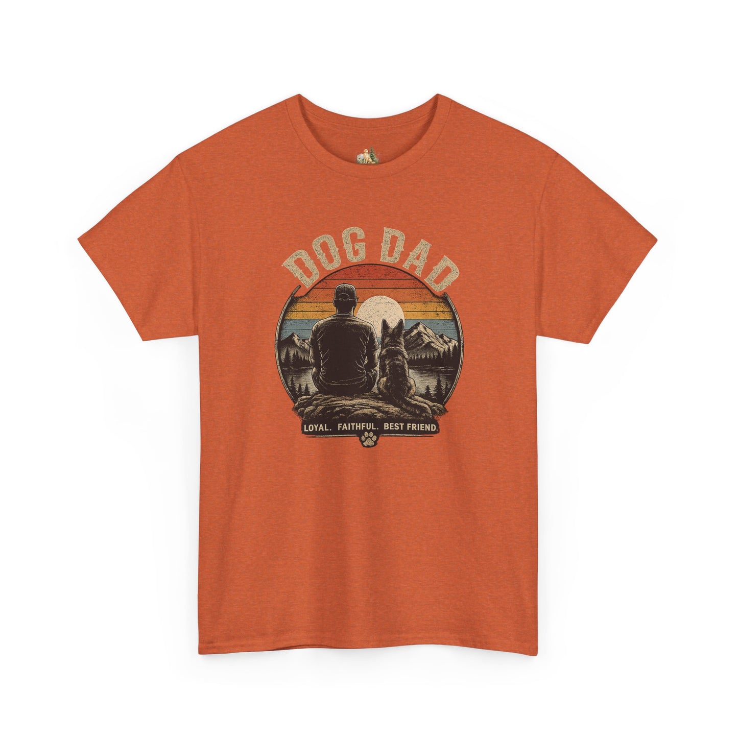 Dog Dad T-Shirt – Vintage "Loyal. Faithful. Best Friend." Graphic Tee for Dog Lovers