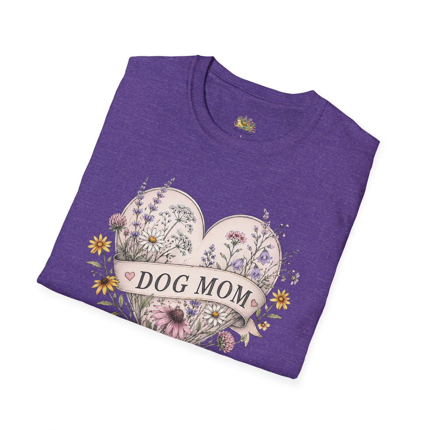 Dog Mom Floral Heart T-Shirt