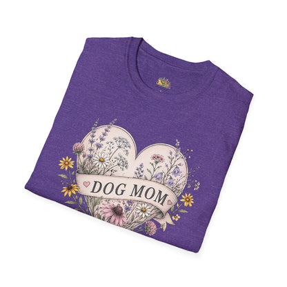 Dog Mom Floral Heart T-Shirt
