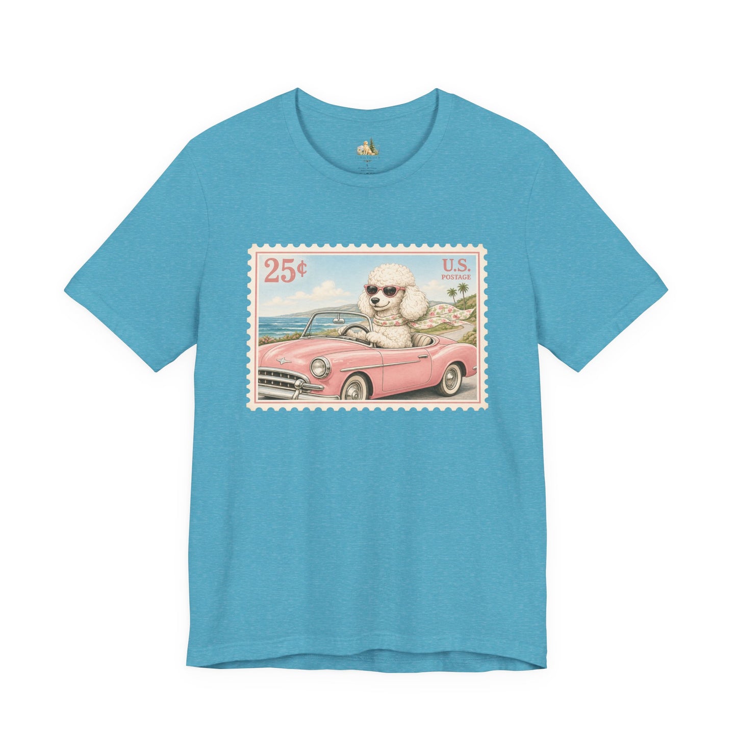 Vintage Pup Roadtrip T-Shirt — Retro Stamp Design (25)