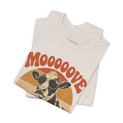 Mooove Over Cow Tee – Retro Vintage Farm Animal Graphic T-Shirt
