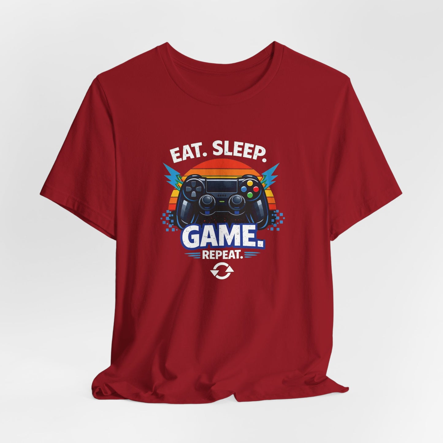 Gaming Controller Graphic Tee — "GAME" Retro Sunset Video Game T-Shirt