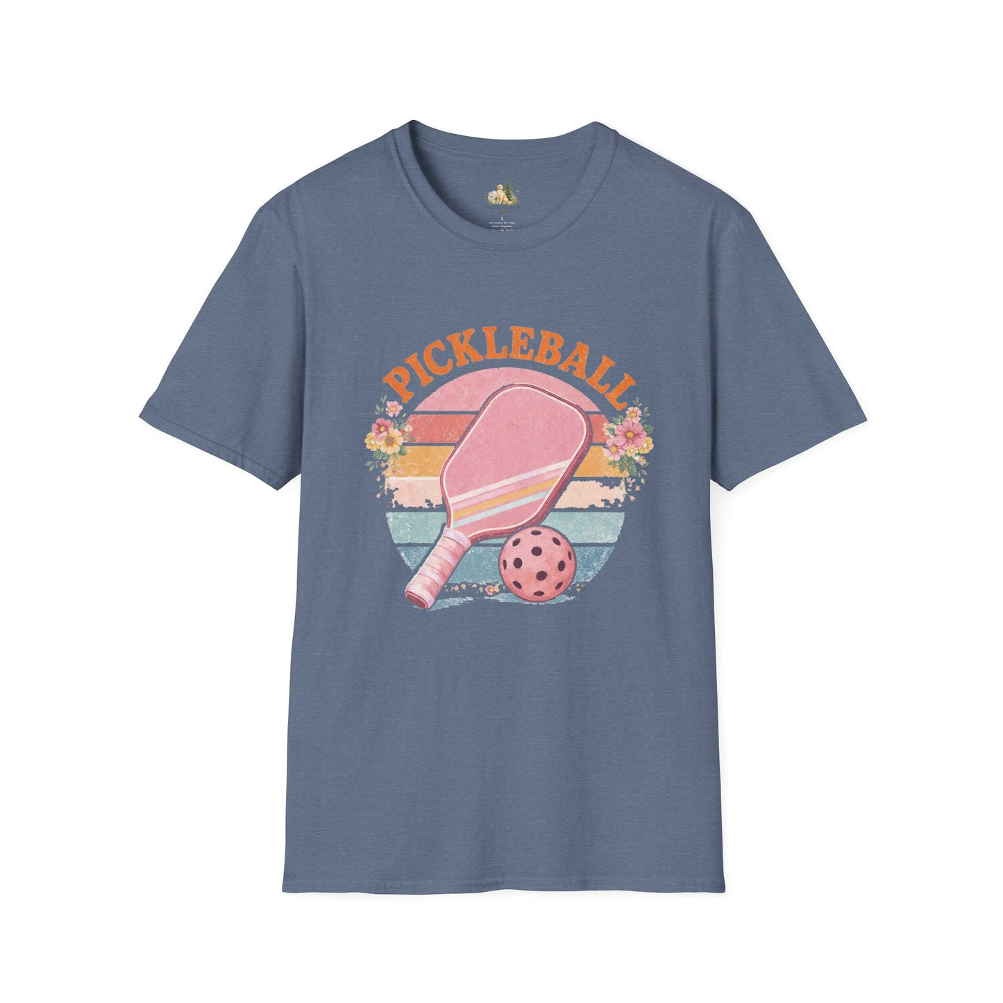 Pickleball Retro Paddle T‑Shirt — Vintage Floral Pickleball Tee Light Weight, Ultra Soft Tee