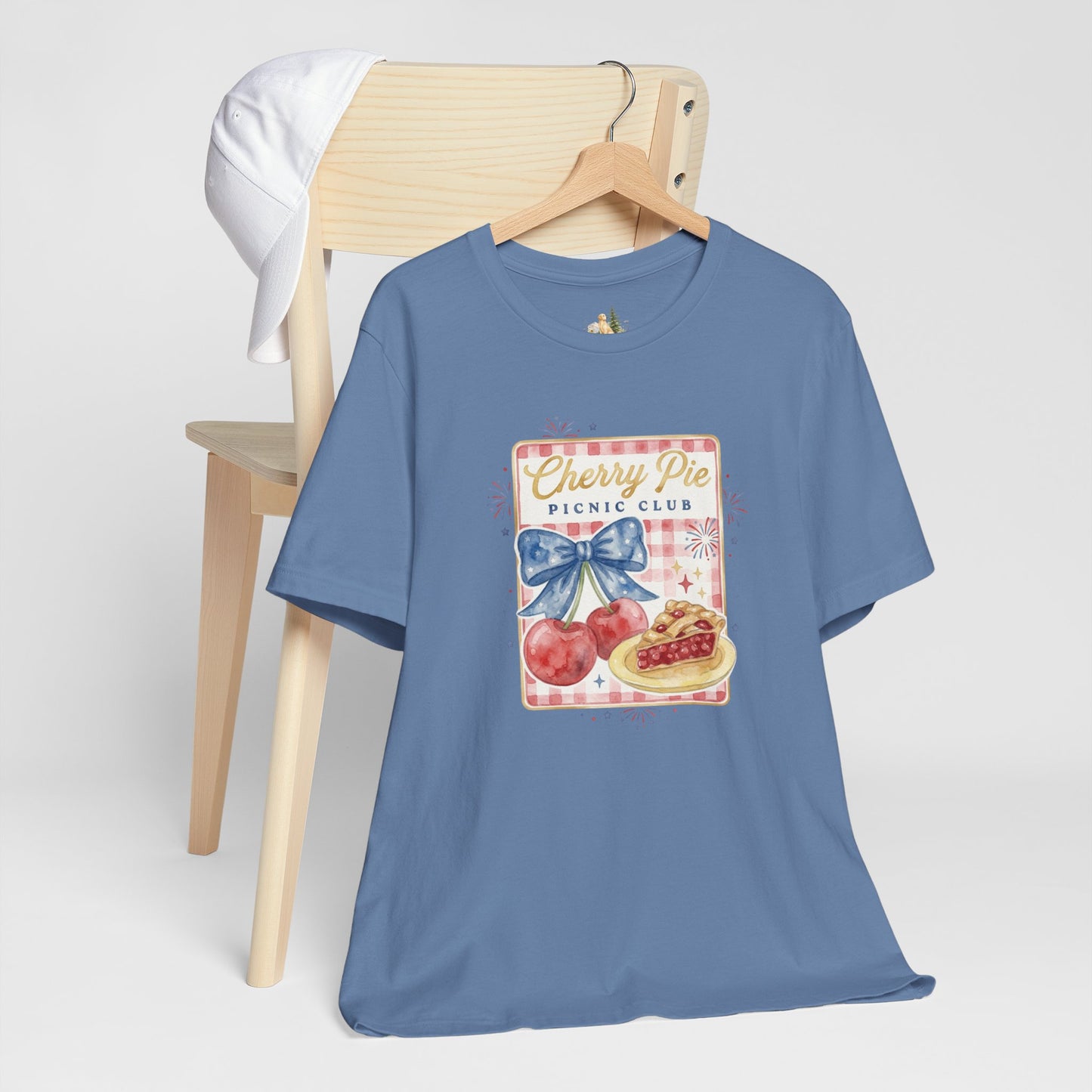 Cherry Pie Picnic Club Tee | 4th of July Retro Americana, vintage flag stars