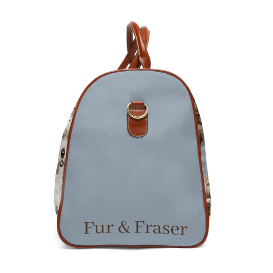 Dog Pattern Travel Bag — Waterproof Weekender Duffel