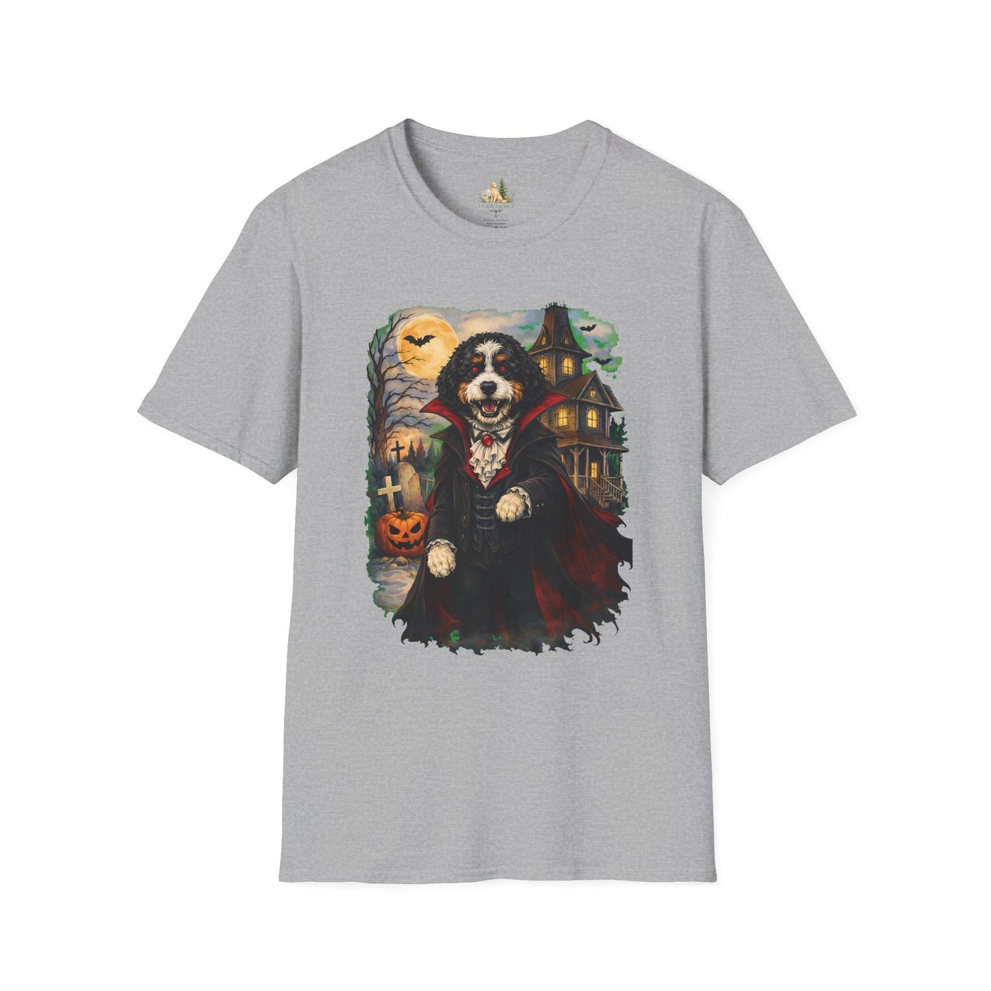 Unisex Halloween Bernese Mountain Dog Costume Tee – What Tails Lurks Behind The Pines Collection