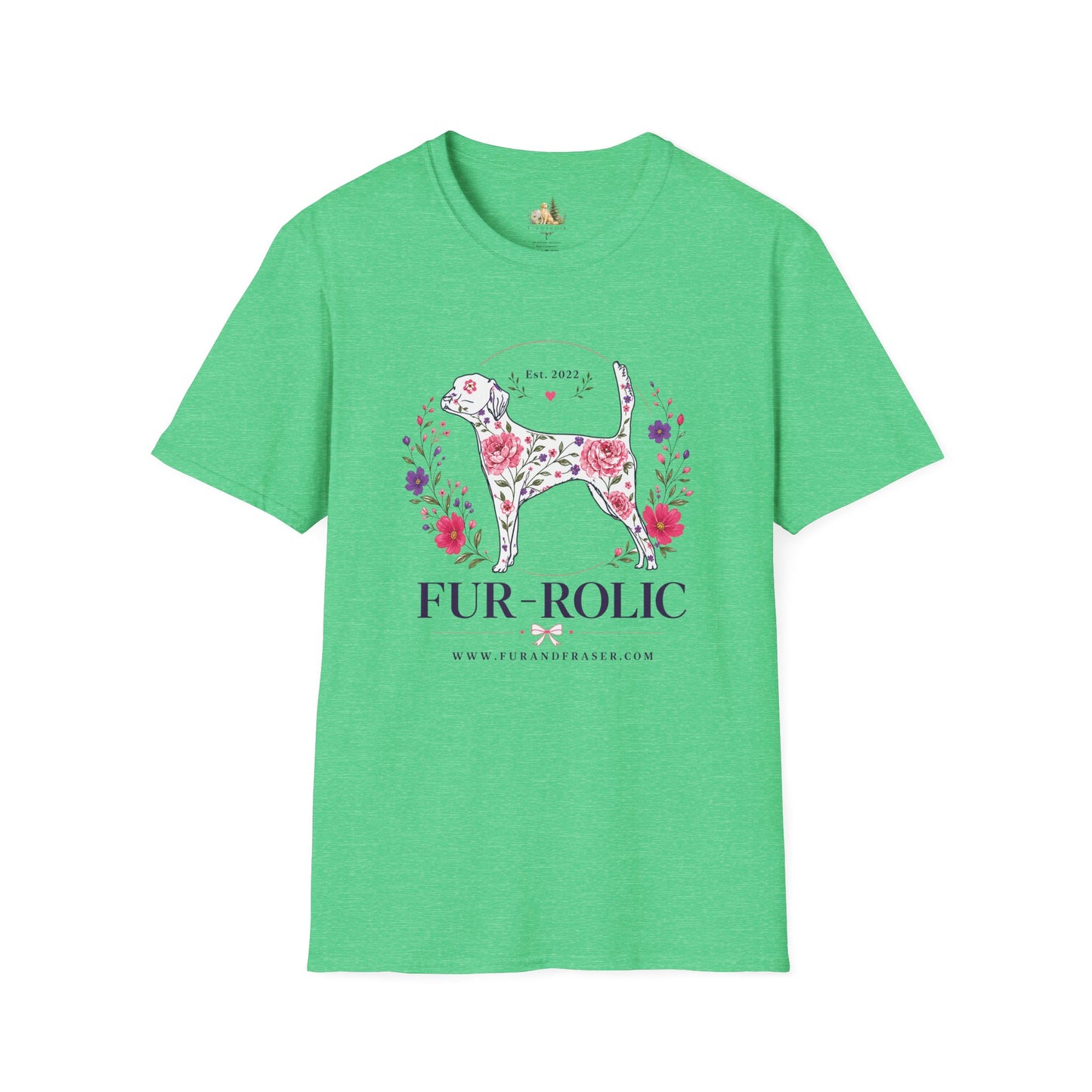 Floral Dog Tee — “FUR-ROLIC” Graphic T-Shirt (Est. 2022)