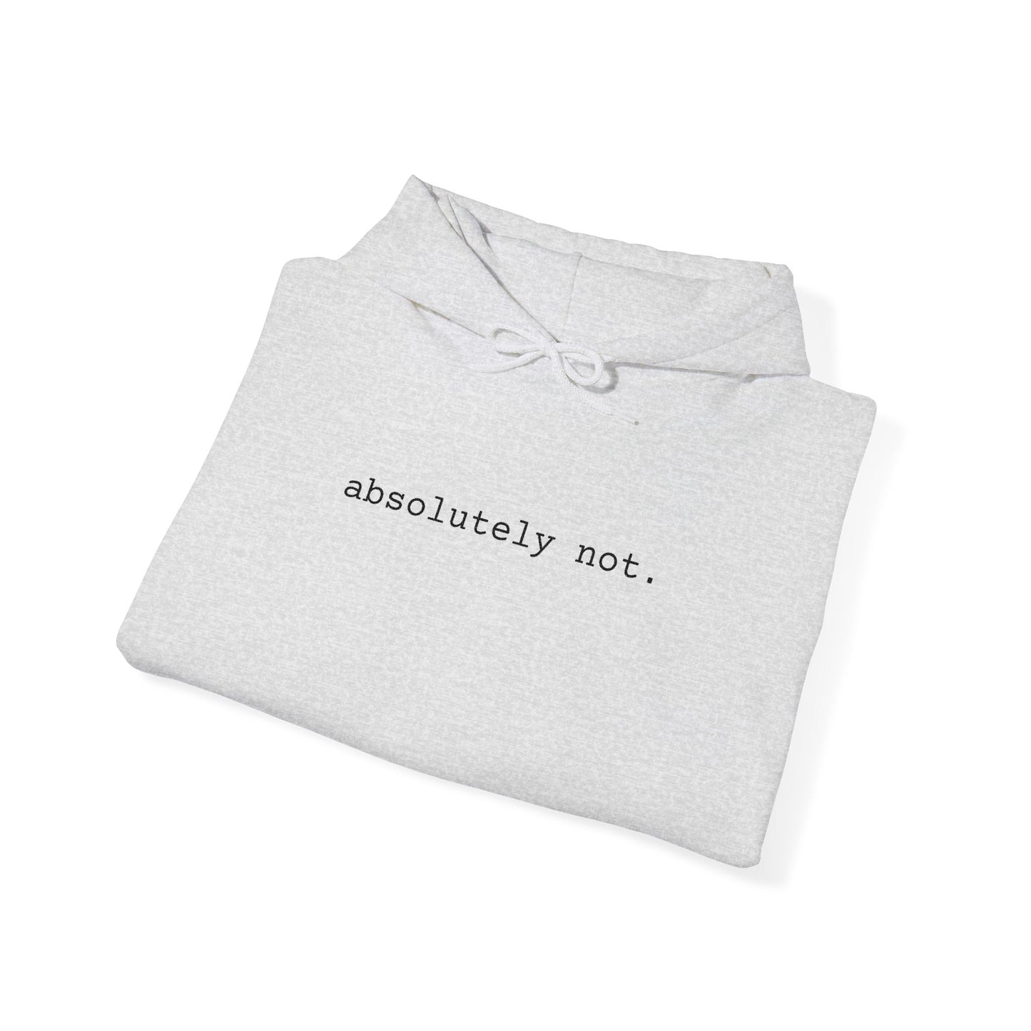 Absolutely Not Hoodie — Minimalist White Slogan Pullover