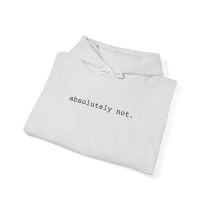 Absolutely Not Hoodie — Minimalist White Slogan Pullover