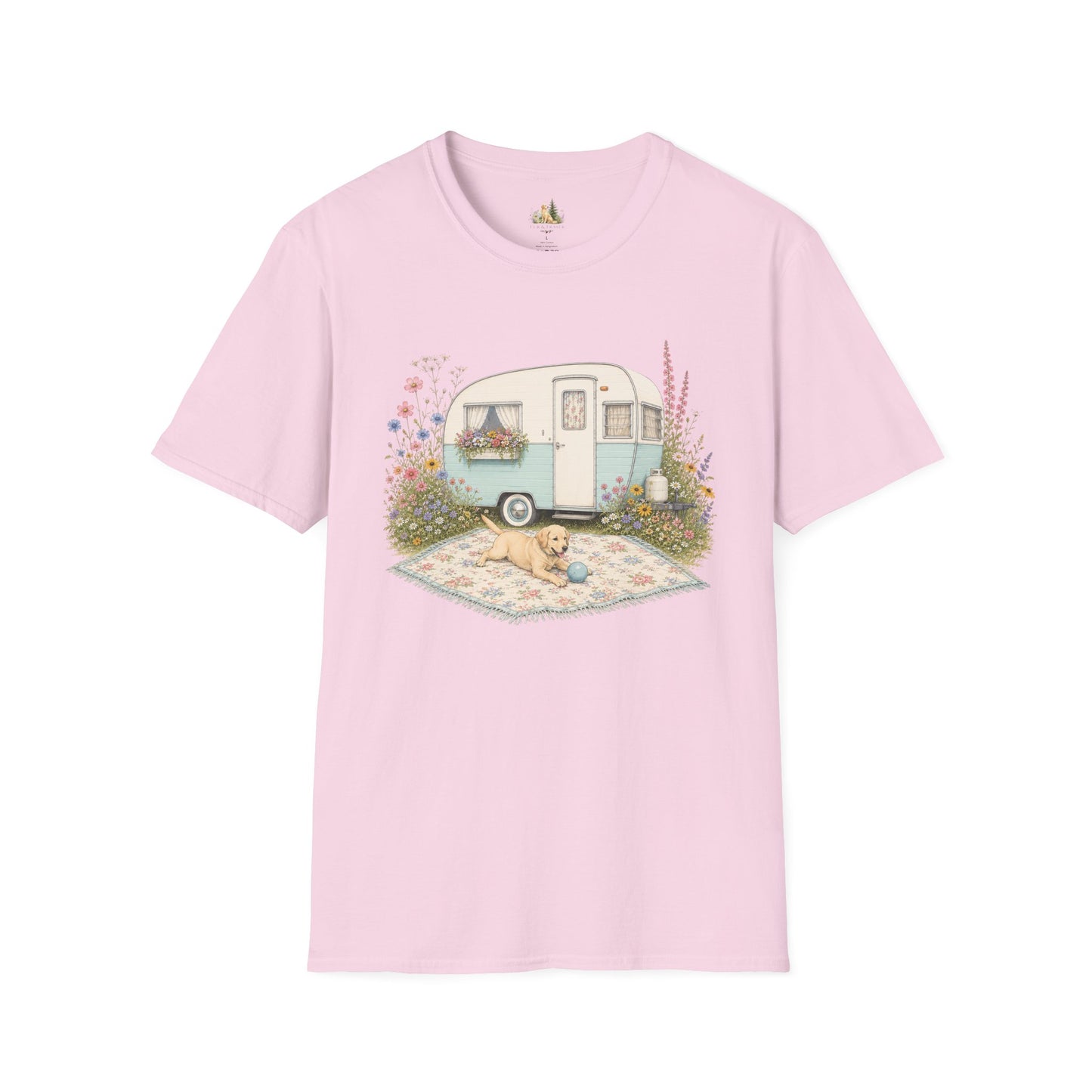 Vintage Camper T-Shirt — Cozy Caravan & Picnic Design(Light Weight, Ultra Soft)